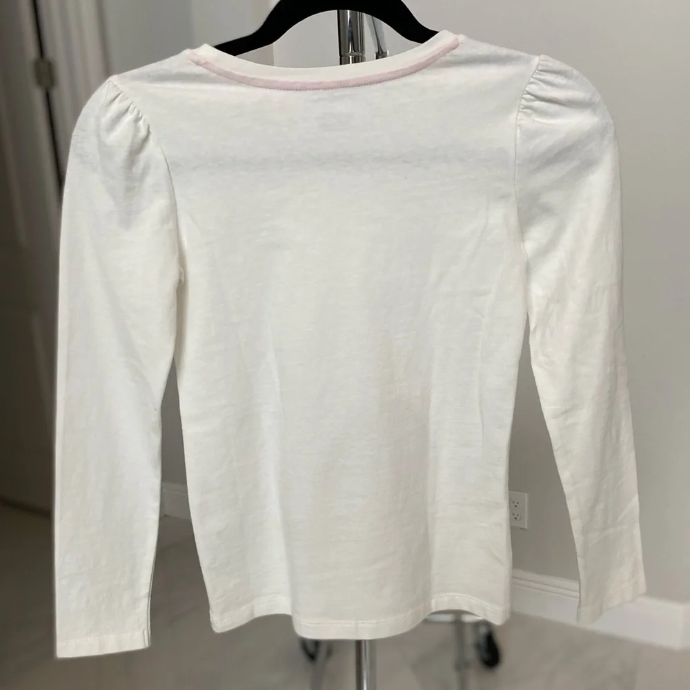 Gymboree Tres Chic white long sleeve shirt size 10 girly